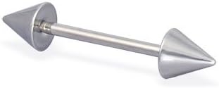 Straight Barbell with Cones, 14ga, Pack of 10