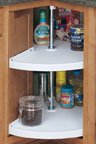 Plastic Pie-Cut Lazy Susans, Two Shelf Sets (Includes Hardware), Almond, 28" Diameter