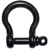 US Stainless Black Stainless Steel 316 Forged Bow Shackle 3/8" (10mm) Marine Grade