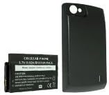 EZCell Extended Lithium-Ion Battery with Black Battery Door for LG Optimus M/MS695 - Retail Packaging - Black