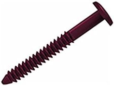 Window Shutters Panel Spike Peg Loks Spikes 3 inch 48 Pack (Burgundy)