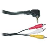 Cable Showcase 10A1-04106 6-Feet Sony JVC 3.5 mm to 3 RCA AV Camcorder Video Cable