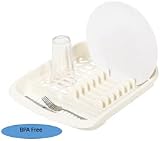 Addis Plate Dish Draining Rack Linen Cream UK Plastic BPA Free view 5