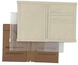 3-Pack Travelers Notebook Inserts - Oxford Fabric Pocket/Kraft File Folder/Transparent Zipper Pouch - Standard Size(8.25" x 4.3")