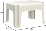 Whitefurze Stool Plastic Cream 40 cm view 2