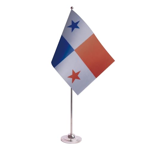 AZ FLAG Luxury Table Flag of PANAMA 22x15 cm in Satin - PANAMAN DESPACHO FLAG 15 x 22 cm