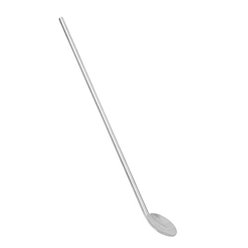 GFDesign 10.5" Extra Long Spoon Straws Stirrer SUS 304 Food-Grade 18/8 Stainless Steel Reusable and Durable - Set of 4 with 2 Cleaning Brushes