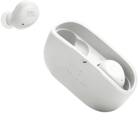 Vibe Buds 2 – Écouteurs Bluetooth sans fil avec suppression du bruit – Blanc – JBLVBUDS2WHT
