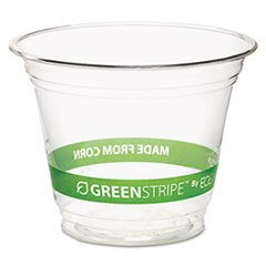 Eco Products GreenStripe Cold Drink Cups, 9oz, Clear, 50/Pack EP-CC9S-GSPK by "Eco-Products, Inc"
