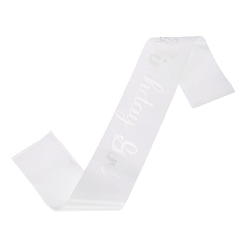 White, Silver Sparkle Lettering