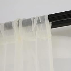 PHILEASY Window Sheer Beige Curtains 72 Inches Long