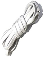 GGT Tiger ELASTIC Stretch Rubber Flat Shoelaces Shoestrings for Kids White / 23.6 inch
