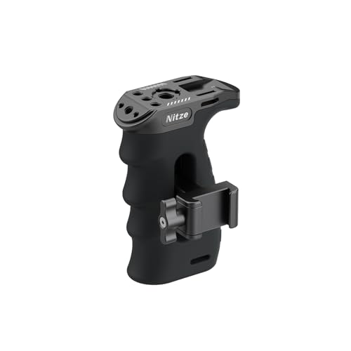 Nitze Side Handle with NATO Clamp, Ergonomic Side Handle for Left or Right Hand, Adjustable Side Grip Up and Down for Camera Cage - PA29C