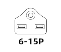 Tekit Black NEMA 6-15P Universal Plug Adapter