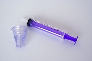 Oral Syringes with Purple Plunger Individually Wrapped Pack of 5 (10ml)