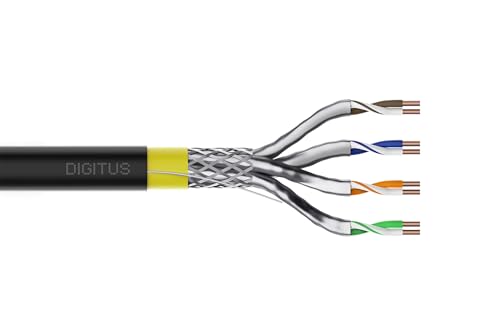 DIGITUS Outdoor Netzwerkkabel Cat 7A – 1000 m – S/FTP Simplex – BauPVO Dca