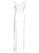 Womens Sleeveless Side Ruched Split Bodycon Maternity Maxi Dress Slim Round Neck Casual Pregnancy Tank Dress White