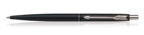 New Parker Classic Matte Black Ballpoint / Ball Pen Matt Chrome with Blue Refill