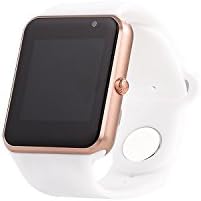 2017 Newest BAOSG Bluetooth Smart Watch with SIM Card Slot Smart Health Watch Independent Smart phone for Android IOS Smart watch. (Gold+White)