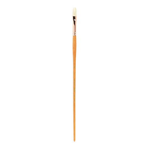 Princeton Refine Artist Brush, Brushes for Oil and Acrylic Paint, Series 5400 Natural Chunking Bristle, Flat, Size 4