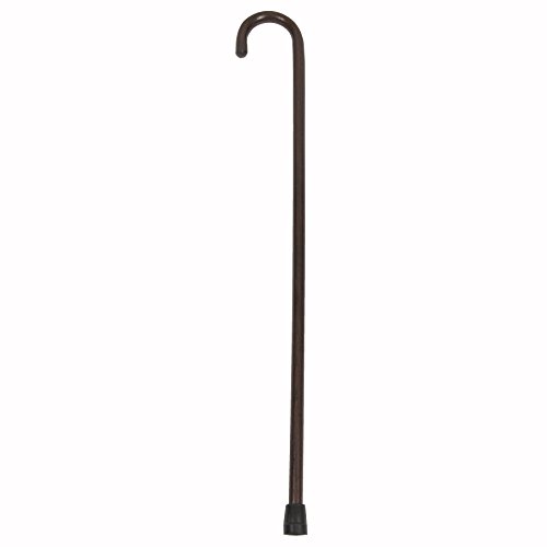 PCP Wood Cane, Crook Style, Walking Aid, Walnut (Round Handle), Medium Grip - Thumbnail 2