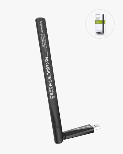 BrosTrend 650Mbps Linux WiFi Adapter for Kali, Ubuntu, Mint, Debian, Kubuntu, Lubuntu, Xubuntu, Zorin, PureOS, Raspberry Pi 2+, Windows 11/10/8/7/XP 5G/2.4G