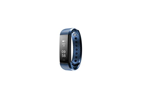 Fitness Tracker ID115 HR, Boofab Activity Tracker with Heart Rate Monitor Watch, IP67 Waterproof Smart Wristband with Calorie Counter Watch Pedometer Sleep Monitor for Kids Women Men (dark blue)