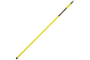 Structron 60241 SS60 Fiberglass Handle with Metal Threaded Tip, 1" x 60" Straight, Yellow