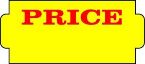 NOR 24x11mm Yellow Price Peelable Labels (18K) for NOR 3/9 D Price Gun