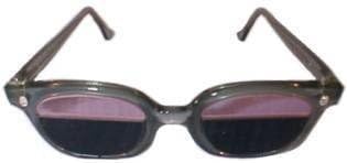 Quartzworking Split-Lens Spectacles in Plastic Safety Frame - 1/3 Top Sodium Flare Poly - Bottom 2/3 Shade #6