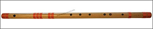 Bansuri Indian Flute, Maharaja Musicals, Scale D Natural Bass 33.5 Inches, Concert Quality Hindustani Bansuri, Includes Nylon Pipe Bag, Correctly Tuned, Indian Bamboo Flute (PDI-CFC)