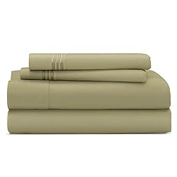 Cosy House Collection Queen Size Bed Sheets - Sage