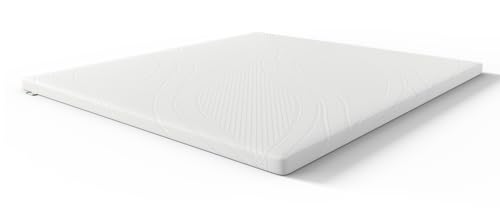 Novilla Surmatelas 160x200, 5CM, Surmatelas en Mousse à Mémoire de Forme Gel, Mousse en Matériau Bambou, Évacuation de L'humidité, Avec Design Antidérapant et Certification de Sécurité, Lavable | 2" Memory Foam Mattress Topper, Machine Washable Cover, 4 Elastic Fastening Straps