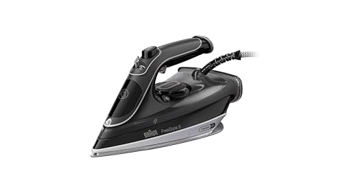 Braun FreeStyle 5 Dampfbügeleisen SI 5188 BK – Bügeleisen mit FreeGlide 3D Bügelsohle, Vertikaldampf, 2800 Watt, Dampfstoß 220 g/min, 330 ml Wassertan