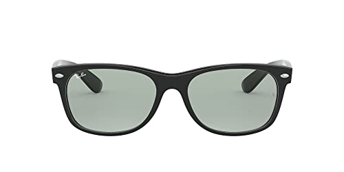 Ray-Ban (レイバン) サングラス RB2132F NEW WAYFARER SHINY BLACK WITH LIGHT GREY LENS (シャイニーブラック/ライトグレー) アジアンフィット ミラーレンズ