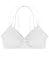 Humble Chic Criss Cross Back Padded Sports Bra - Light Support Wireless Strappy Bralette, White One Size, Ivory