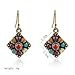 Usstore 1Pair Women Bohemian National Wind Retro Rhinestone Ear Stud Earrings Jewelry Eardrop Gift