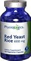 PhysioLogics Red Yeast Rice 600 mg - 120 Vegetarian Capsules