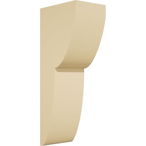 5 1/2"W x 8"D x 20"H Crestline Signature Urethane Corbel, Primed Tan