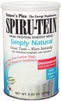 Nature's Plus - Spirutein Simply Natural Vanilla Shake Unsweetened - 1.63 Lb