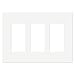 Enerlites Screwless Decorator Wall Plate Child Safe Cover, Size 3-Gang 4.68" H x 6.53" L, Unbreakable Polycarbonate Thermoplastic, SI8833-W, Glossy, White primary