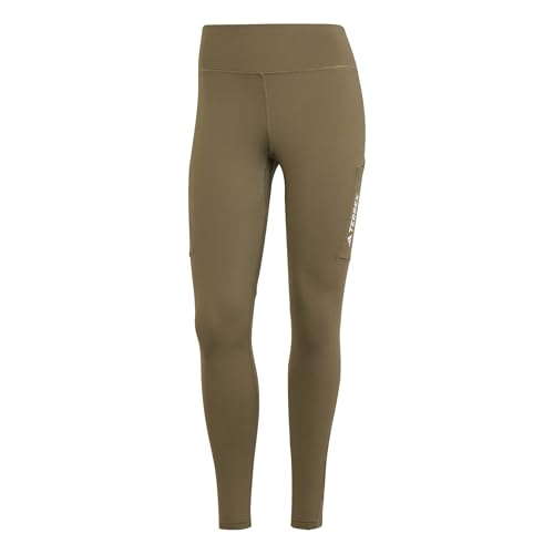 adidas Damen Terrex Multi Tights, olive strata, 12