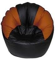 VSK Bean Bag Sofa MUDDA Cover Orange & Black (Without Beans Size Quality
