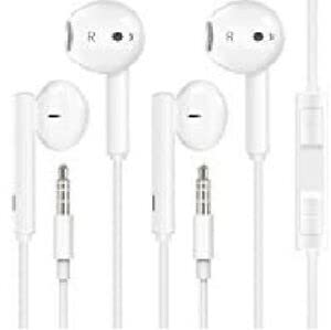 Mr.Gadget's Solutions 2 Pack Earbuds/Headphones with 3.5mm Wired Built-in Microphone & Volume Control