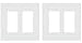 Lutron CW-2-WH 2-Gang Claro Wall Plate, White, Pack of 2