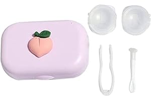 Contact Lens Case Pocket Contact Lens Box Cute Cartoon Lens Box Eye Care Container Portable Travel Cosmetic Kit Kit with Twee