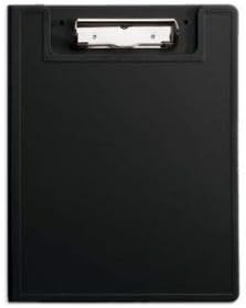 Carstens Heavy Duty Low-Profile Clipboard with Cover – Plastic, Black