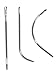 Black Weaving Thread Straight Curve Hook Needle CMO-