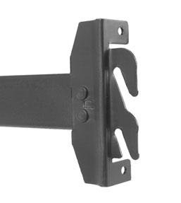 Hospitality Bed Full XL and Queen Size Hook-On Steel Bed Rails With Three Center Supports