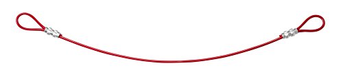 Brady Double Looped Lockout Cable - Plastic Coated Steel, 2' Cable, Red ...